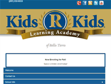 Tablet Screenshot of kidsrkidsbellaterra.com
